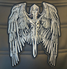 REAPER ANGEL WITH LARGE WINGS PATCH IRON ON BIKER PATCH XXL 12 INCH picture