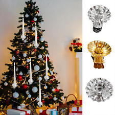 Vintage Christmas Tree Candle Clips Holders Aluminum Pinecone Clip Lot of 10 picture