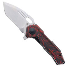 Kizer EXTRA Mini Paragon Folding Knife Black/Red Damascus G10 3V Blade V3600E picture