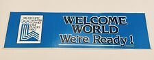 1980 Lake Placid Winter Olympics Bumper Sticker Welcome World We’re Ready picture
