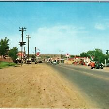 c1950s Santa Rosa, NM Route 66 Texaco Mobilgas Lee Caskey Postcard US Hwy A91 picture