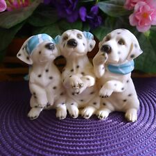 Dalmatian Dog Figurine See Hear Speak No Evil Vintage Yardworks Owner Gift picture