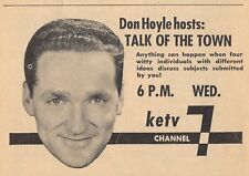 1959 KETV NEBRASKA TV AD ~ DON HOYLE hosts TALK OF THE TOWN Discussion Show picture