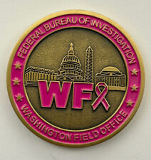 FBI WFO Washington Field Office Breast Cancer Awareness Challenge Coin picture