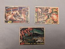 Mars Attacks Card Lot - Original US Bubbles Topps -22, 34, 52- Low Grade 3 Cards picture