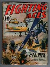 Fighting Aces Jan 1941 Pulp David Goodis "War Birds Die Harvest" picture