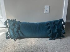 Oversized Oblong Woven Knotted Decorative Pillow w/ Tassels picture