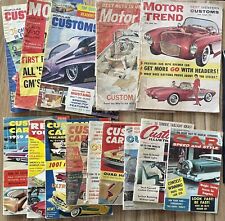 Lot Of 14 Vintage Antique Car Magazines & Books 1950s 60s Motor Trend Customs picture