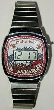RARE Vintage Budweiser Digital LCD Working Watch Advertising Clydesdales Horses  picture