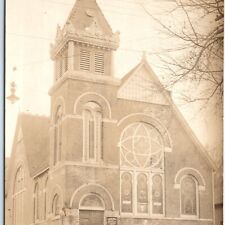 c1910s Council Bluffs, IA RPPC Beautiful Evangelical Church Real Photo A147 picture