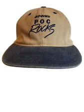 Vintage Boeing LOGO Hat Cap Embroidered Khaki Blue Denim Poc Rocks picture