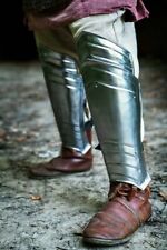 Medieva Steel Greaves THOR  Leg Armor  LARP Fantasy Metal Protection Halloween picture