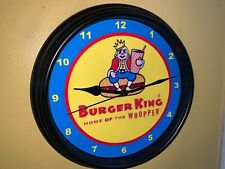 Burger King Whopper Hamburger Restaurant Diner Kitchen Advertising Clock Sign picture