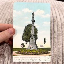 Soldiers Monument Mechanic Falls Maine 1909 Vintage Postcard picture