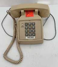 Vintage Beige Touch-Tone GTE Desktop Telephone Pulse/Tone picture