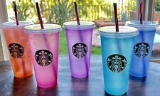FULL SET OF 5 STARBUCKS 2022 SUMMER MYSTERY COLOR CHANGE CHANGING 24oz COLD CUPS picture