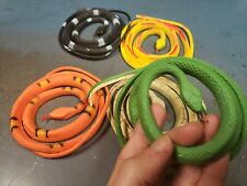 SCARY Plastic Rubber Snake Toy Scare Birds Mice Repeller Realistic Fake SET OF 3 picture
