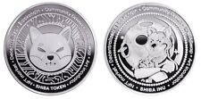 1.2 oz Physical Shiba Inu SHIB Iron Coin Token Round Crypto Silver Color 44mm picture