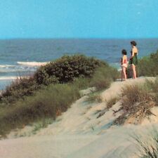 Sand Dunes ME Ocean Park Maine 1968 Chrome Waves Atlantic Greetings Postcard picture