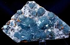 1958g New Find Transparent Blue Cube Fluorite Crystal Cluster Mineral Specimen picture