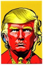 DONALD TRUMP ROOKIE RED PILL BURN POP ART TRADING CARDS ACEO CLASSICS SIGNATURES picture