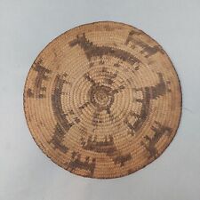 c1910 OLD PIMA BASKET TRAY NATIVE AMERICAN INDIAN 9in picture