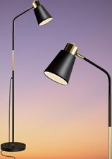 Floor Lamp, Industrial Floor Lamps for Living Rooms & Bedroom Home Décor (Black) picture