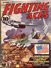 FIGHTING ACES-SEPT 1943-DAVID GOODIS-LANCE KERMIT-WW II PULP FICTION-POPULAR ... picture