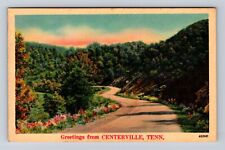 Centerville TN-Tennessee, General Greetings & Country Road, Vintage Postcard picture