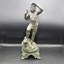 Native American Indian Figure Cast Spelter Lamp Base 14