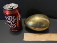 Sarreid Brass GOLD Egg Trinket Embossed Chicken Rooster Paperweight Easter VTG picture