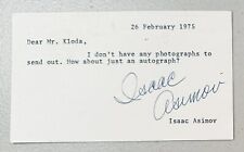 Isaac Asimov Signed Autograph 3.5 x 5.5 Card BAS Beckett Science Fiction Author picture