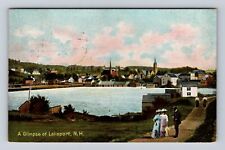 Lakeport NH-New Hampshire, A Glimpse Of Town, Antique Vintage c1907 Postcard picture