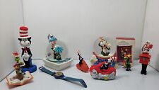 Dr. Suess Lot Snow Globes Bobble Head Watch Grinch Christmas Ornaments picture