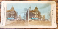 Stereoview Lucky Baldwin Hotel Market Street San Francisco 1890's Liberty Brand picture