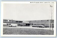 Rockville Connecticut Postcard High School Exterior Building View c1940 Vintage picture