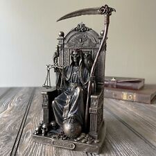 Santa Muerte Altar Statue With Scythe and Scale Figurine picture