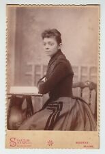[71677] 1870-1890's CABINET CARD REALLY BEAUTIFUL WOMAN, by SWAN, NORWAY, MAINE picture