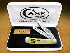 Case xx Trapper Knife Bass Fever Yellow Delrin 1/500 Stainless Pocket Knives picture