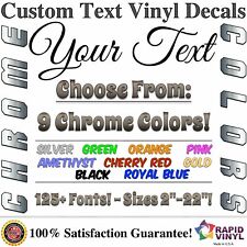Chrome Custom Vinyl Lettering Text Decal for Home Garage Car Truck Boat Trailer picture