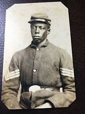 civil war African American Union Soldier  tintype C697RP picture