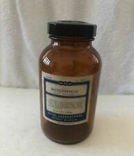 DIFCO BACTO DEXTROSE MEDICINE BOTTLE amber glass Vintage Medicine Pharmacy picture