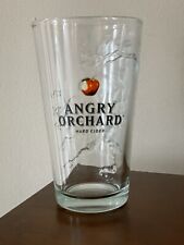 Angry Orchard Hard Cider Embossed Raised Thick Pint Glass 16oz Tree picture