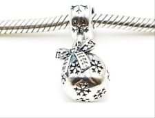 New Pandora S925 Authentic Snowflake Christmas Ornament Dangle Charm w/pouch picture