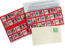 AMERICAN LUNG ASSOC. 2-Sheets Christmas Seals Stickers 2020 - 5-Cent Postcard picture