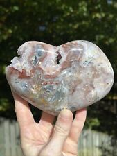 Pink Amethyst Heart - Purple Crystal with Chalcedony 580g /1lb 4oz / 5.25 Inch picture
