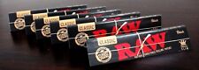 Raw Black King Size Slim Rolling Cigarette Papers 6x Natural Unrefined~SALE picture