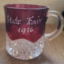 Vintage 1916 Minnesota State Fair Ruby Red Glass Souvenir 3