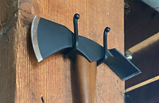 Axe Hanger Wall Mount Forged Iron Display NEW hatchet hook 3/8