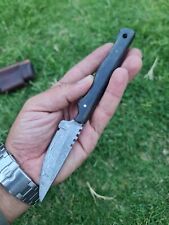 Handmade Original Damascus Steel Micarta Handle Black Hunting Knife For Gift Edc picture
